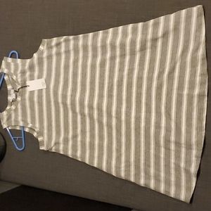 Loveriche Sleeveless Striped Dress with Pockets,  Large, NWT